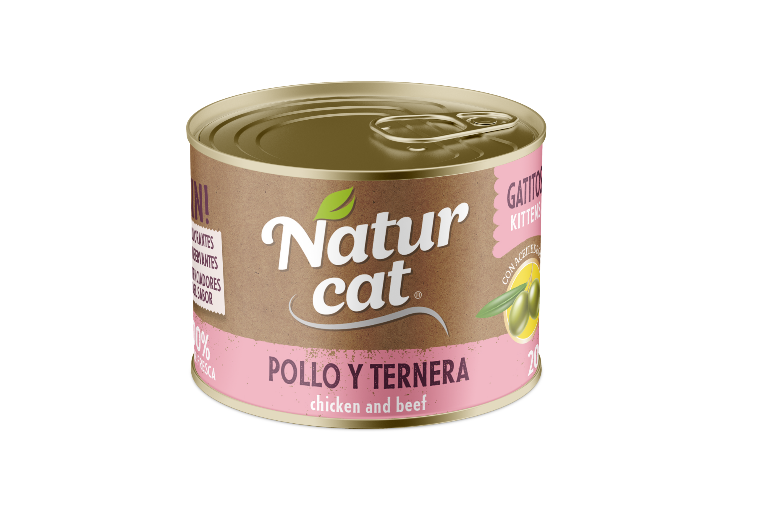 Naturcat pollo y ternera kitten 200